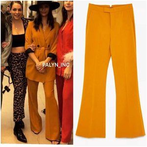 ZARA MUSTARD YELLOW FLARED PANTS TROUSERS